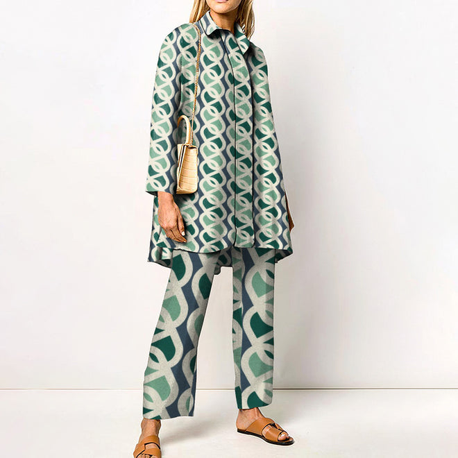 Spring And Autumn Long Sleeve Women's Shirt Outfit