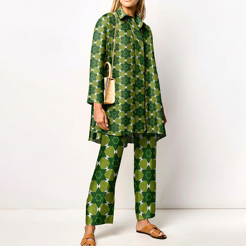 Spring And Autumn Long Sleeve Women's Shirt Outfit